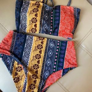 TWO PIECE TRIBAL SWIMSUIT